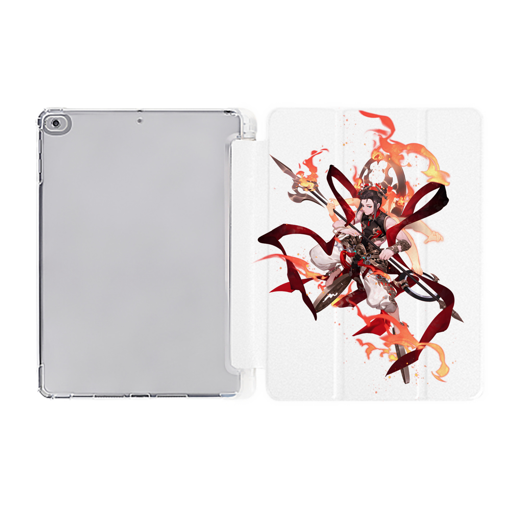 （画像用） Ne Zha 2 ナタ 魔童の大暴れ IPad ケース ペン収納付き 三つ折りスタンド PUレザー×シリコン 対応機種9.5/10.5/10.9インチ